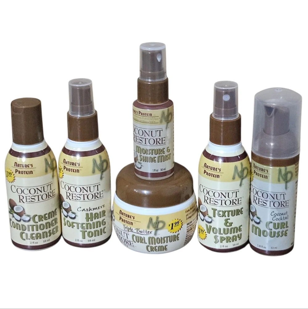 Coconut Restore Hair Care Travel Set – 6pc Bundle by Nature’s Protein
